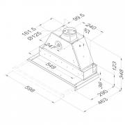 Novy Moveline Flachschirmhaube 661, Edelstahl, 60cm, mit 5 Jahren Garantie