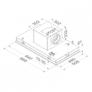 Novy Pureline 6834 Deckenhaube, Lack wei Oberflche, mit 5 Jahren Garantie