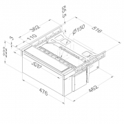 Novy Up_Side 7901 Kochfeldabsaugung, Edelstahl, mit 5 Jahren Garantie