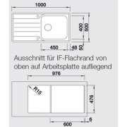 Blanco Median Einbausple XL 6 S-IF Flachrand, 518453