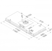 Novy Pureline 6849 Deckenhaube Extern, Lack wei Oberflche, mit 5 Jahren Garantie