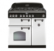 Falcon Classic Deluxe 90, Range Cooker, Gaskochfeld, 90 cm, Farbe Regal Blue, mit 5 Jahren Garantie!