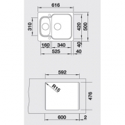 Blanco Nova 6 Silgranit PuraDur, Farbe wei, 521370