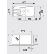 Blanco Nova 6 S Silgranit PuraDur, Farbe cafe, 515022