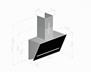 ascasa Leandro, 900mm, Wandhaube. Mit 5 Jahren Garantie!