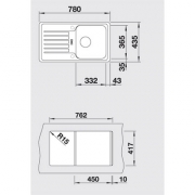 Blanco Favos Mini Silgranit PuraDur, Farbe alumetallic, 518184