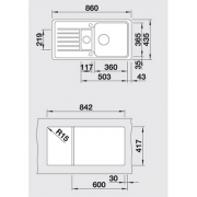 Blanco Favos 6 S Silgranit PuraDur, Farbe champagner, 519077