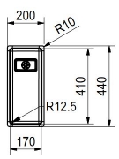 Eisinger Design-Line EDX 110 17, Edelstahl, mit Stopfenventil, 112.0200.121