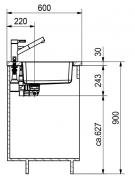 Eisinger Pure-Line, Edelstahl, PUX 210 45 mit Stopfenventil, 127.0204.303