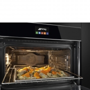 SMEG SF4604VCNR1, Kompakt-Dampfbackofen, schwarz, Profilleisten Kupfer, EEK: A+, mit 5 Jahren Garantie!
