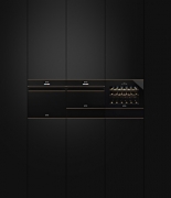 SMEG SF4604MCNX, Einbau-Kompakt-Mikrowellenbackofen, schwarz, Profilleisten Edelstahl, mit 5 Jahren Garantie!
