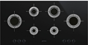 SMEG PVL6106CN Gas-Glaskeramikkochfeld, Schwarz, C-Schliff, 100cm, mit 5 Jahren Garantie!