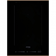 SMEG SIM631WLDR Induktionskochfeld Glaskeramik, schwarz, Profilleisten in Kupfer, 38cm, mit 5 Jahren Garantie!