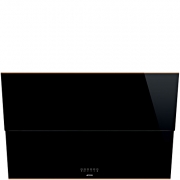 Smeg KSVV90NRA Dekorwandhaube, kopffrei, Schwarz, Profilleisten Kupfer, 90 cm, EEK:A, mit 5 Jahren Garantie!