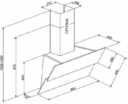 Smeg KSVV90NRA Dekorwandhaube, kopffrei, Schwarz, Profilleisten Kupfer, 90 cm, EEK:A, mit 5 Jahren Garantie!