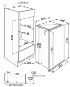 SMEG RI360RX Einbaukhlschrank, Festtrtechnik, EEK: A++, mit 5 Jahren Garantie!