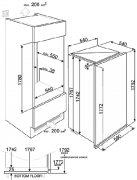 SMEG FI360LX Einbaugefrierschrank, Festtrtechnik, EEK: A++, mit 5 Jahren Garantie!