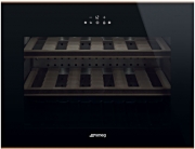 SMEG CVI618NRS Weinkhler, Schwarz, Profilleisten Kupfer, 45 cm, EEK: A+, mit 5 Jahren Garantie!