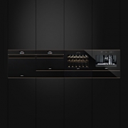 SMEG CVI618NRS Weinkhler, Schwarz, Profilleisten Kupfer, 45 cm, EEK: A+, mit 5 Jahren Garantie!