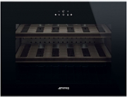 SMEG CVI618NX Weinkhler, Schwarz, Profilleisten Edelstahl, 45 cm, EEK: A+, mit 5 Jahren Garantie!