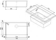 SMEG VSTR71-2 Unterbausple, Edelstahl, 75 cm