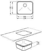 SMEG UM50 Unterbausple, Edelstahl, 54 cm