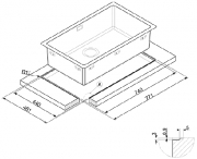 SMEG LFT77 Einbausple Flachrahmen, Edelstahl, 77 cm