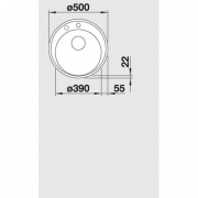 Blanco Riona 45 Silgranit PuraDur, Farbe champagner, 521400