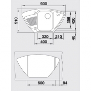 Blanco Classic 9 E Silgranit PuraDur, Ecksple, Farbe cafe, 521343