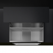 Smeg KSGT74B Einbau-Lfterbaustein, Weissglas mattiert, 86cm, mit 5 Jahren Garantie!