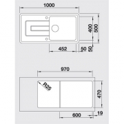 Blanco Tolon XL 6 S Keramiksp�le, Farbe kristallweiss, 520321