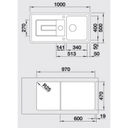 Blanco Tolon 6 S Keramiksp�le, Farbe kristallweiss, 520320
