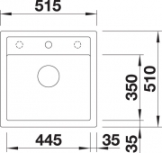 Blancodalago 5 Einbausple, Farbe perlgrau, 520544