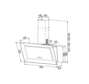 best Frame HF 90, Wandhaube, Zinngrau, 90 cm, EEK: A+, 07F65001A, BHC94750SA, mit 5 Jahren Garantie!