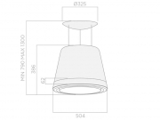 Elica Summilux IX/F/50 Inselhaube, Glas Wei und Chrom, PRF0116538A. Mit 5 Jahren Garantie!