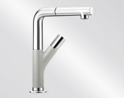 Blancoyovis-S Silgranit-Look, Hochdruck, Schlauchbrause, Farbe perlgrau/chrom, 520758