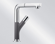 Blancoyovis-S Silgranit-Look, Hochdruck, Schlauchbrause, Farbe perlgrau/chrom, 520758