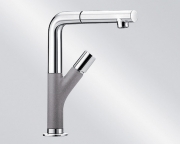 Blancoyovis-S Silgranit-Look, Hochdruck, Schlauchbrause, Farbe perlgrau/chrom, 520758