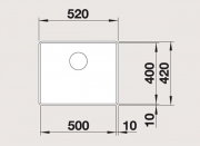 Blanco Attika 60-T, Steelart, InFino Ablauf, 521656