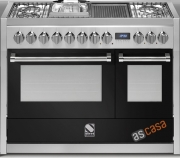 Steel Genesi 120, Rangecooker, 120 cm, Combisteam, Farbe Schwarz, G12SF-4TMBA, mit 5 Jahren Garantie!