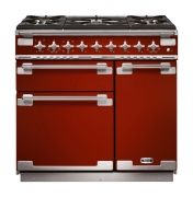 Falcon Elise 90, Range Cooker, Gaskochfeld, 90 cm, Farbe Cherry Red, mit 5 Jahren Garantie!