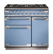 Falcon Elise 90, Range Cooker, Gaskochfeld, 90 cm, Farbe Chinablue, mit 5 Jahren Garantie!
