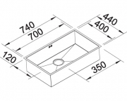 Blanco Zerox 700-U, Edelstahl Durinox, Steelart, InFino Ablauf, 521560