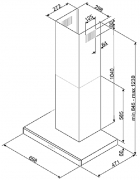 Smeg KS70XE-2 Dekorwandhaube, Edelstahl, 70 cm, EEK: B, mit 5 Jahren Garantie!