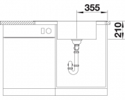 Blanco Andano XL 6 S-IF Compact, Becken links, InFino Ablauf, 523002