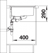 Blanco Axis III 6 S-IF Edition, Becken links, InFino Ablauf, 522107