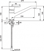 Ideal Standard CeraPlan 1, chrom, Hochdruck, 5024106