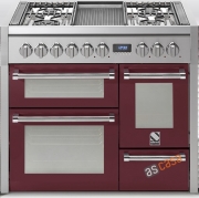 Steel Genesi 100, Rangecooker, 100 cm, Multifunktion, 3 �fen, Farbe Bordeauxrot, G10FFF-6WBR, mit 5 Jahren Garantie!