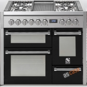 Steel Genesi 100, Rangecooker, 100 cm, Multifunktion, 3 �fen, Farbe Schwarz, G10FFF-4MBA, mit 5 Jahren Garantie!