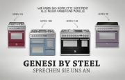 Steel Genesi 100, Rangecooker, 100 cm, Multifunktion, 3 �fen, Farbe Nuvola, G10FFF-4MNA, mit 5 Jahren Garantie!